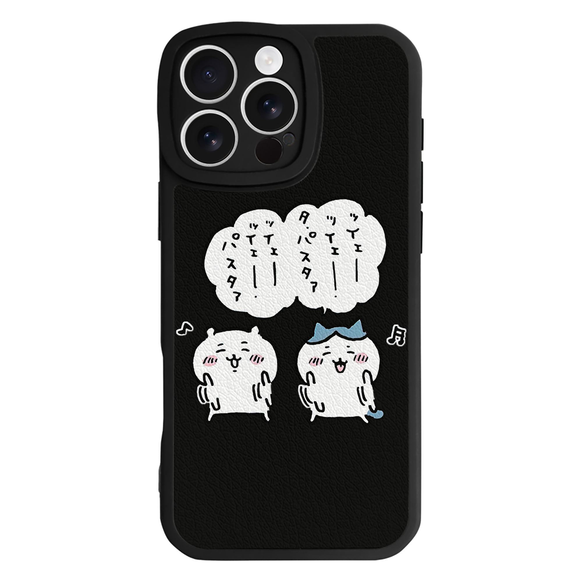 （画像用） ちいかわ ハチワレ Chii-kawa hachiware 【iPhone 16シリーズ対応】シリコンスマホケース（レザー調） 材質：シリコン